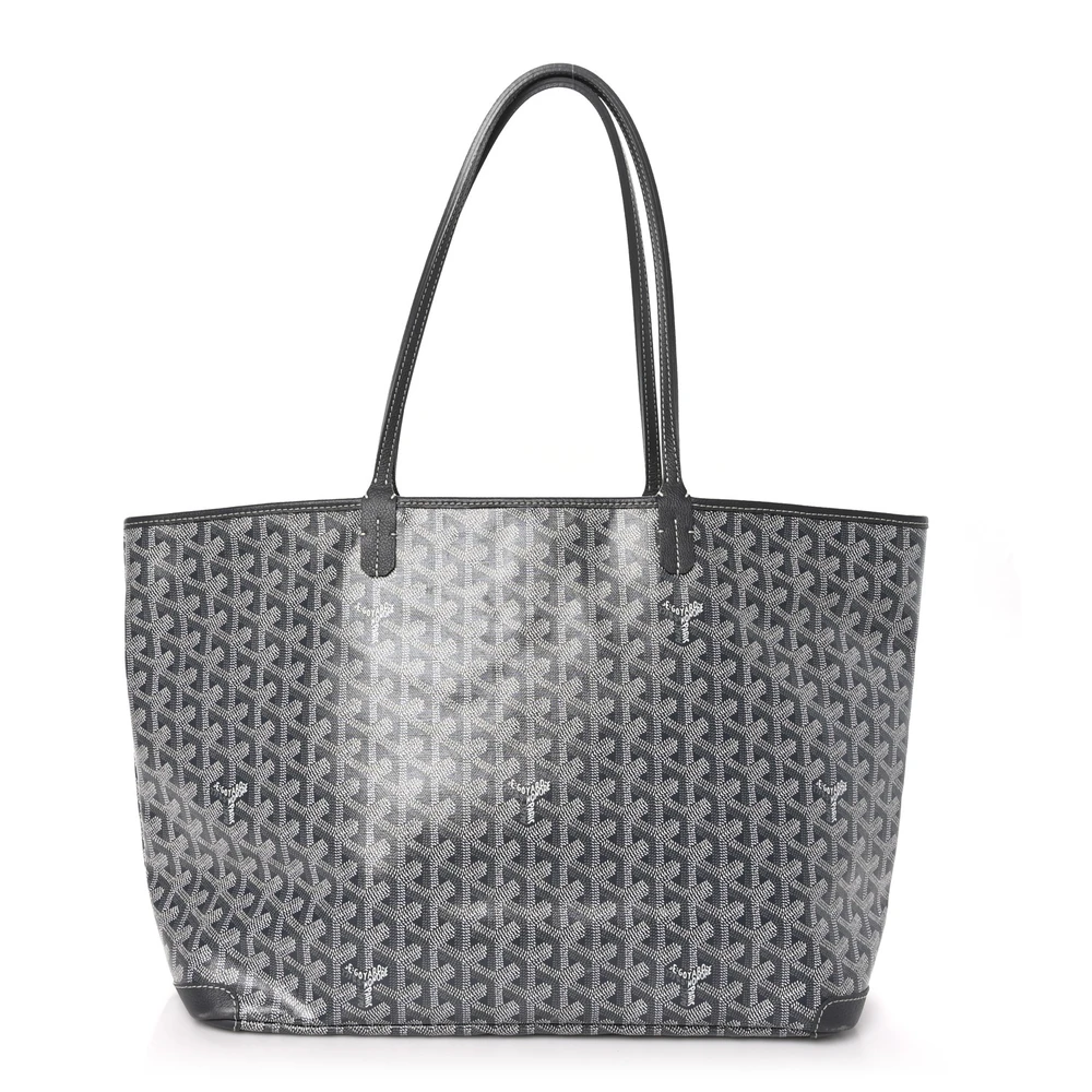 Goyard Grey Goyardine Canvas Artois MM Tote Front replica handbags