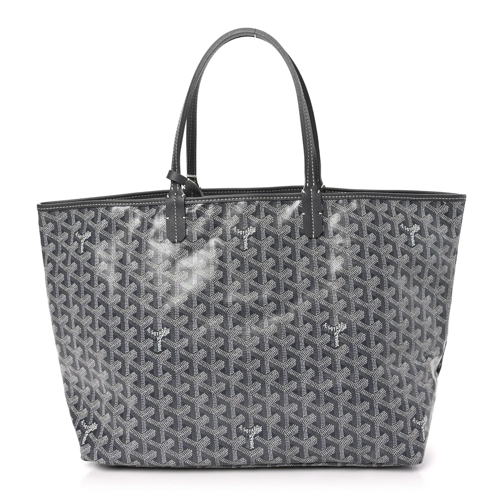 Goyard Grey Goyardine Canvas Saint LouisTote PM Front replica handbags
