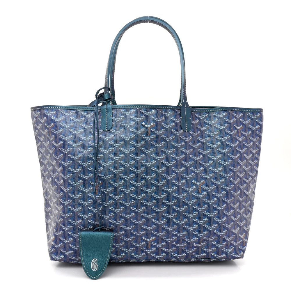 Goyard Pearly Blue Goyardine Canvas Saint Louis Tote PM Front replica handbags