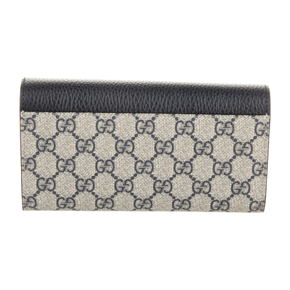 Mirror Quality Replica Gucci Wallet – Blue Canvas & Gold Hardware - Image 2