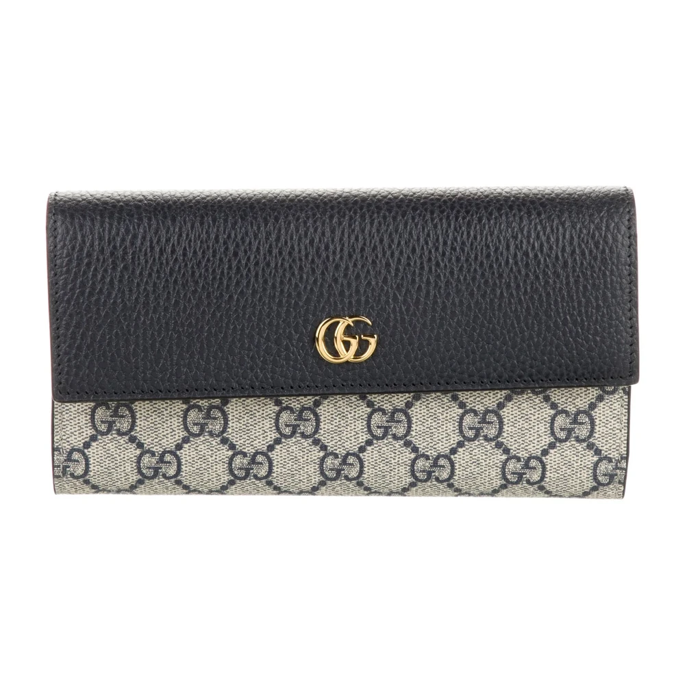 Mirror Quality Replica Gucci Wallet – Blue Canvas & Gold Hardware