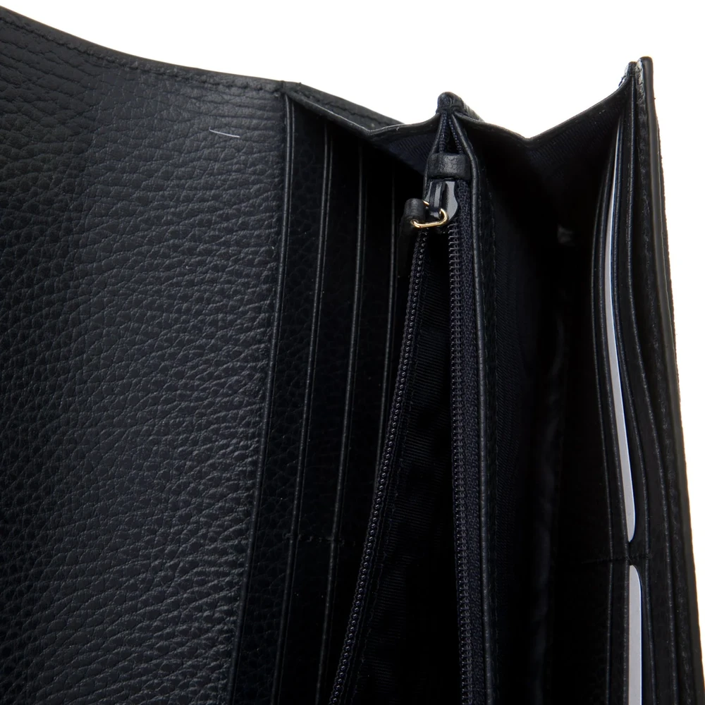 Mirror Quality Replica Gucci Wallet – Blue Canvas & Gold Hardware - Image 3
