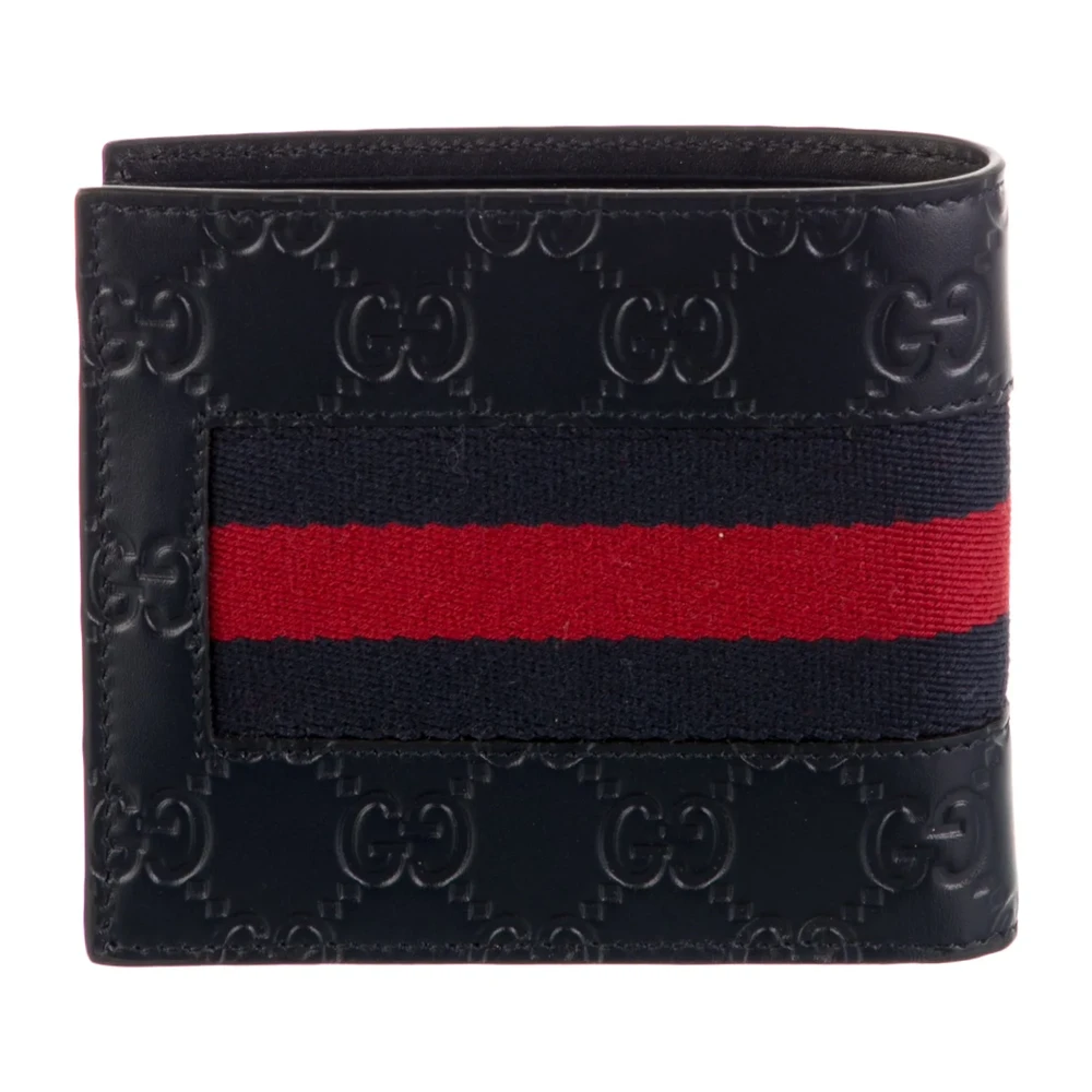 Mirror Quality Replica Gucci Calfskin Bifold Wallet in Blue - Image 2