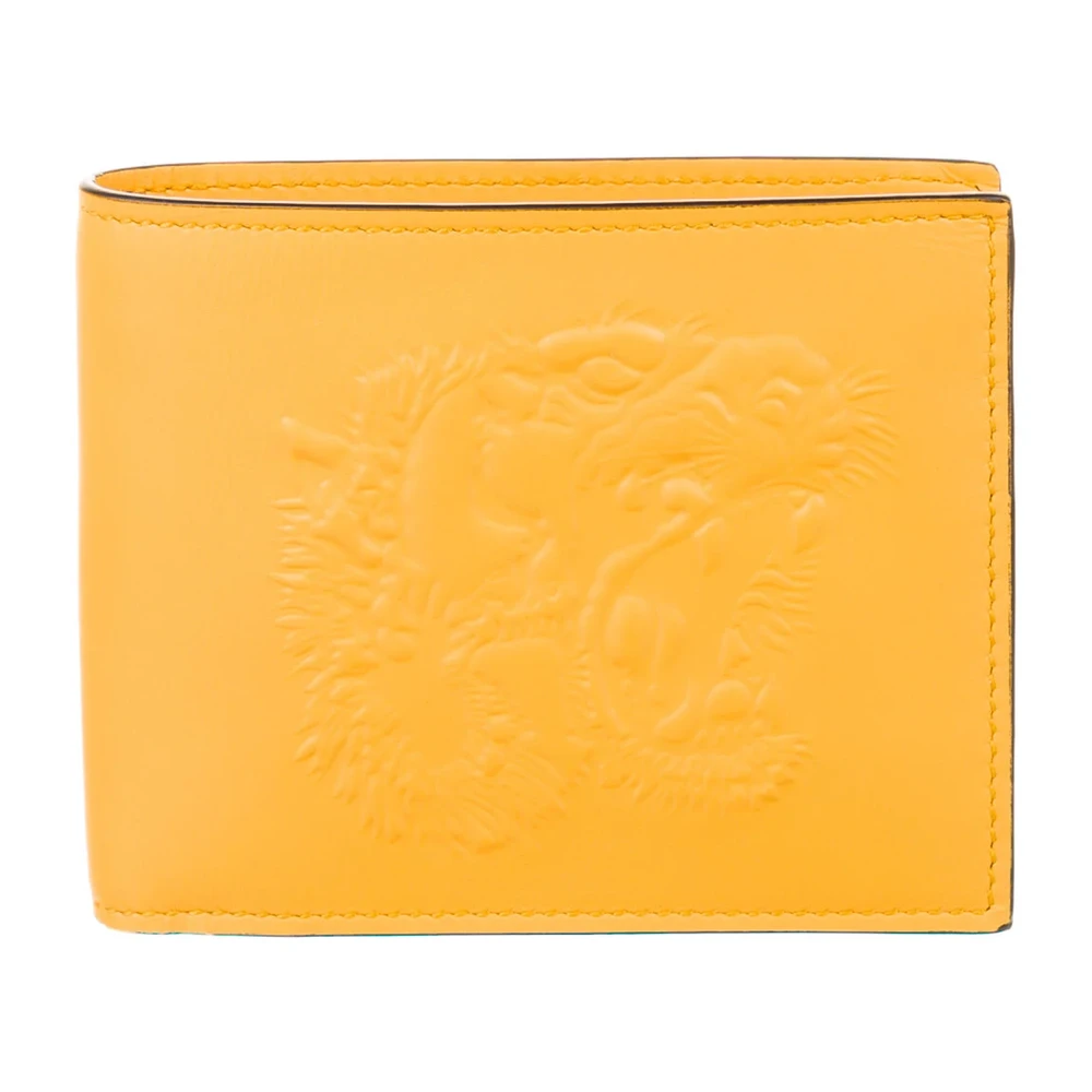 Superfake Gucci Mustard Wallet with Angry Cat Embossed Design