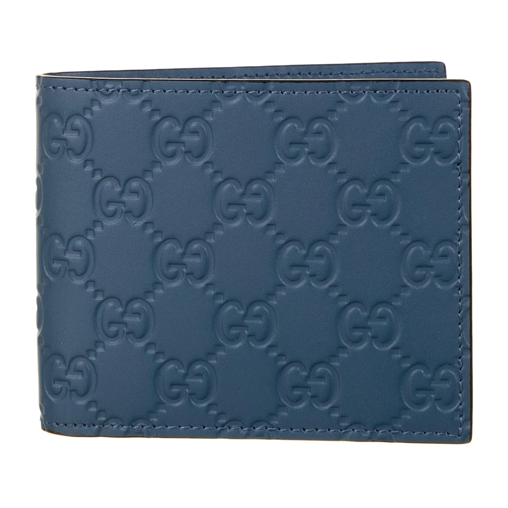 Gucci Slate Blue GG Calfskin Bifold Wallet – Superfake Handbags Perfection