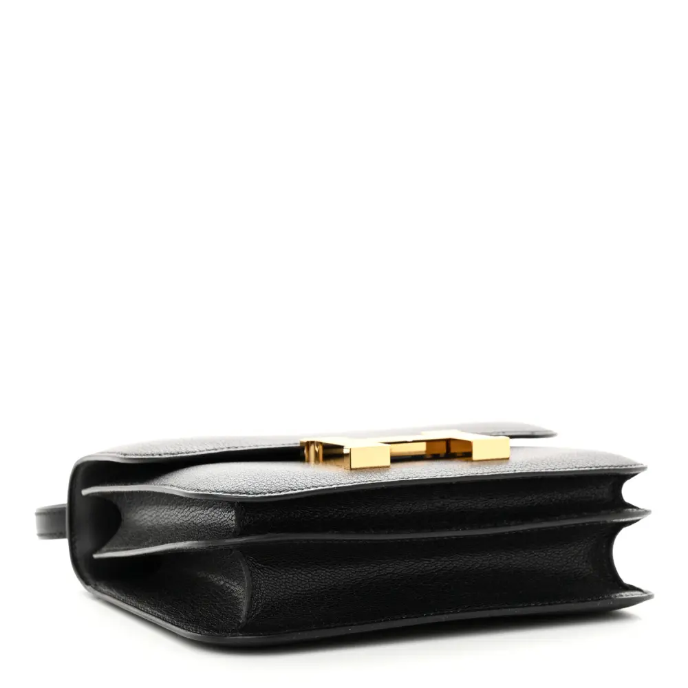 Hermès Black Chèvre Mysore Leather Constance 18 Rose Gold Hardware High-quality Replica - Image 7