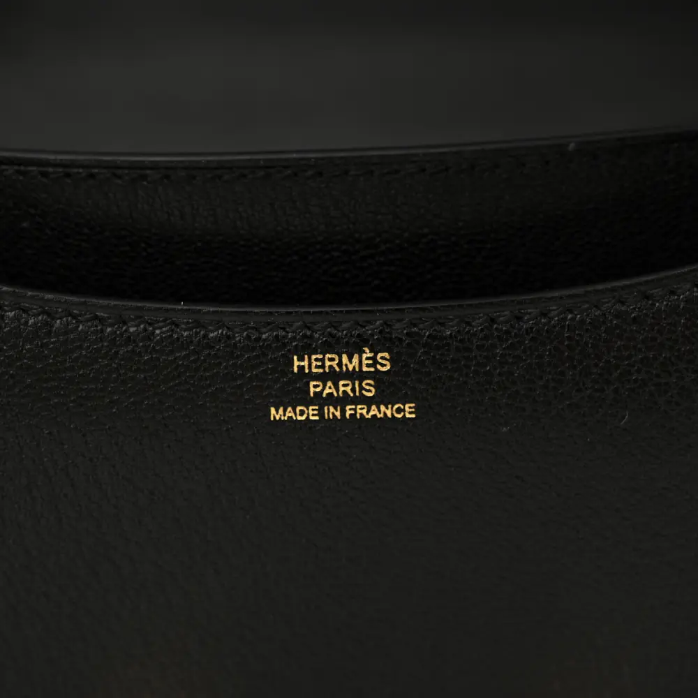 Hermès Black Chèvre Mysore Leather Constance 18 Rose Gold Hardware High-quality Replica - Image 3