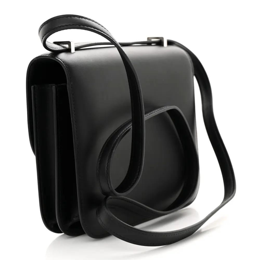 Hermès Black Ombre Veau Monsieur & Lizard Leather Constance 18 Palladium Silver Hardware Reps - Image 3