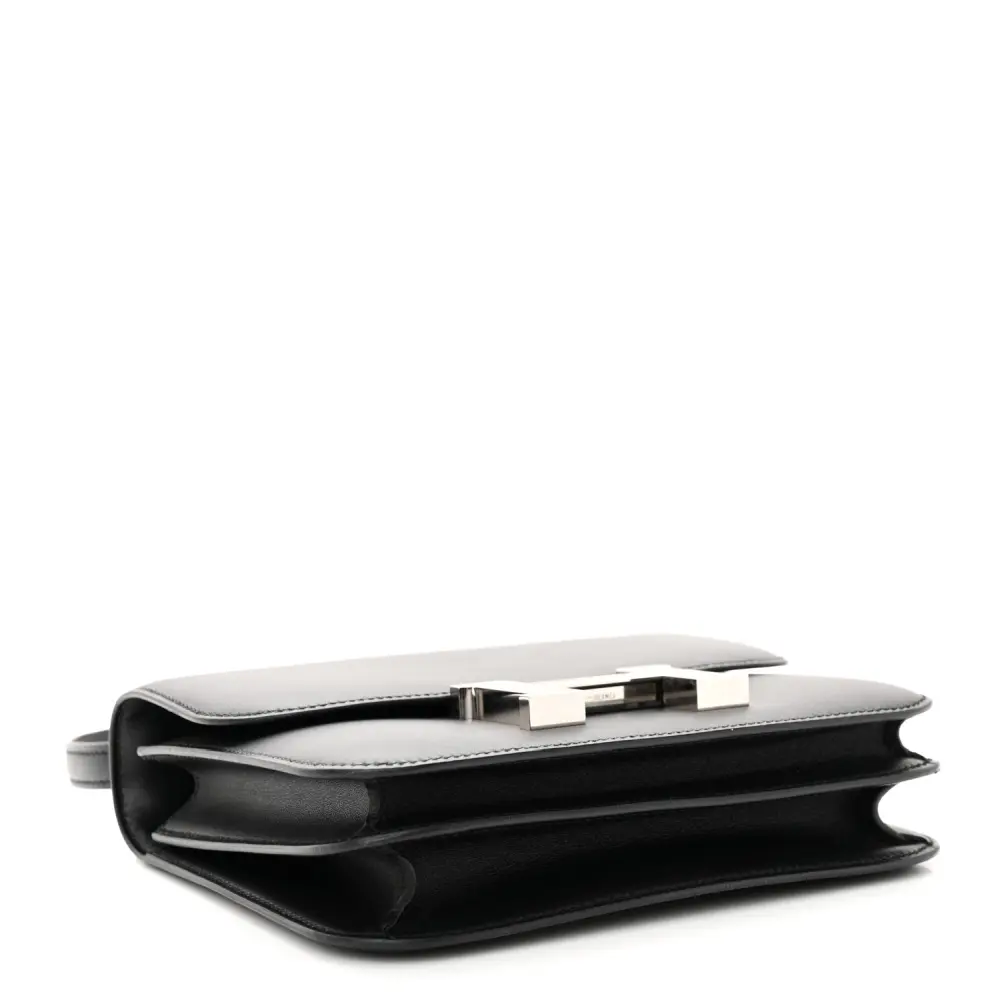 Hermès Black Ombre Veau Monsieur & Lizard Leather Constance 18 Palladium Silver Hardware Reps - Image 6