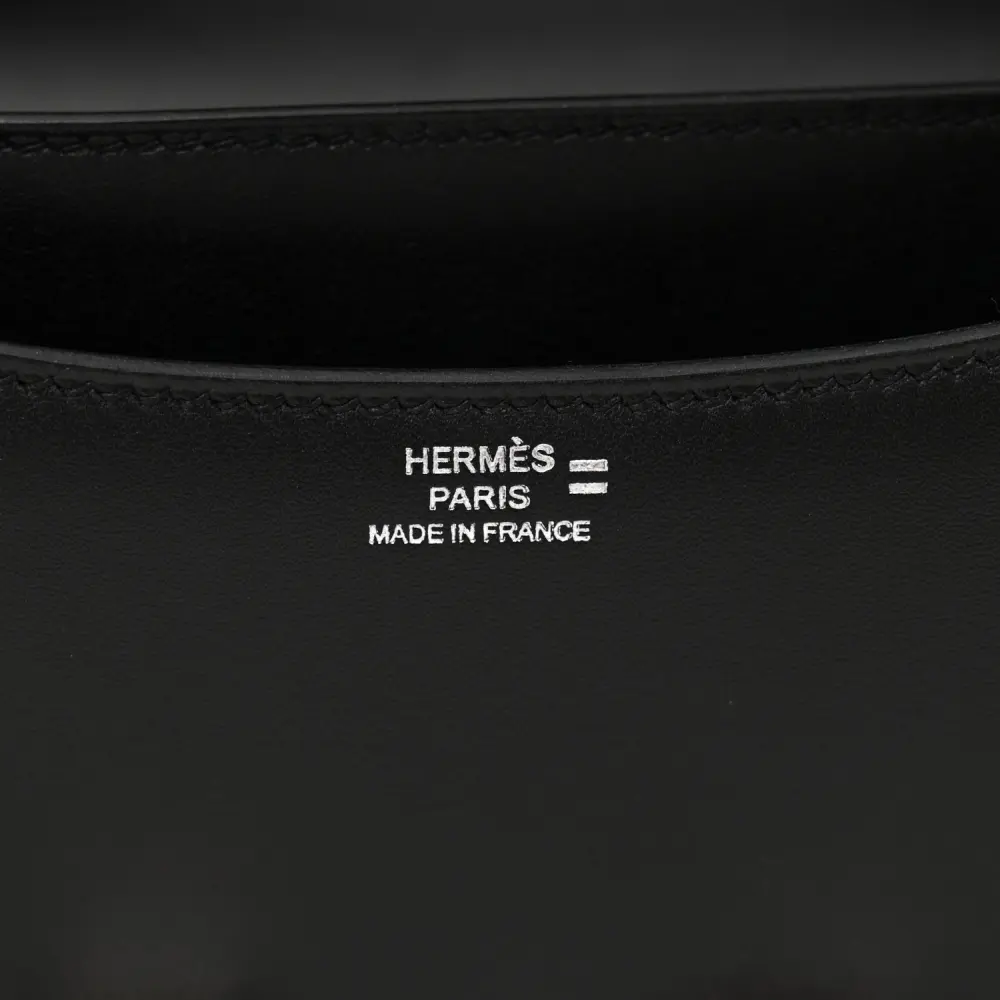 Hermès Black Ombre Veau Monsieur & Lizard Leather Constance 18 Palladium Silver Hardware Reps - Image 2