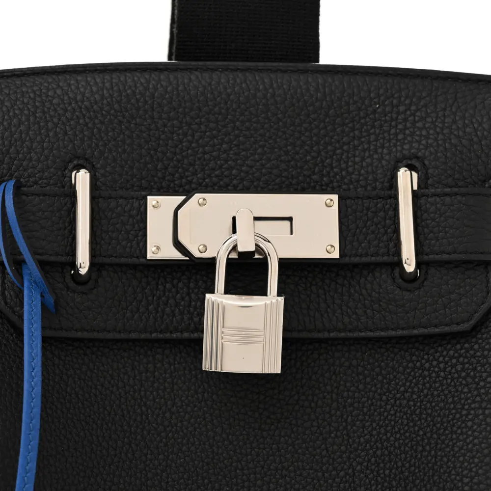 Hermès Black Togo Leather HAC à Dos PM Backpack Palladium Hardware Rep - Image 9