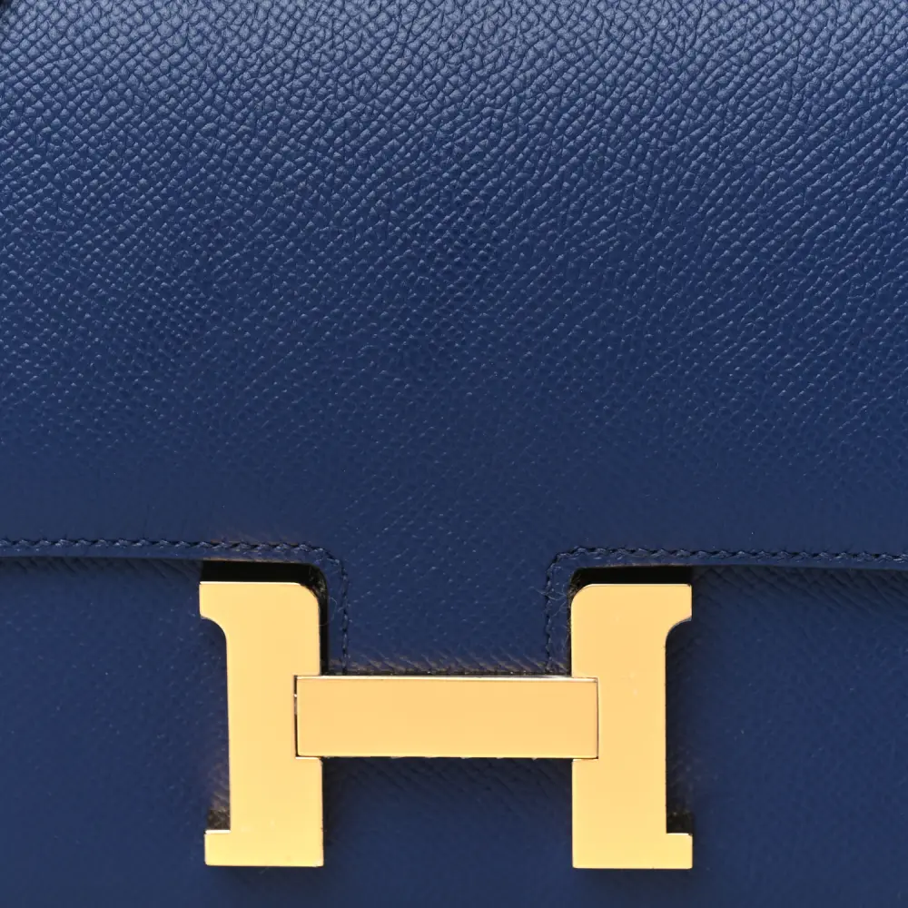 Hermès Bleu Saphir Epsom Leather Constance 18 Gold Hardware Rep - Image 8