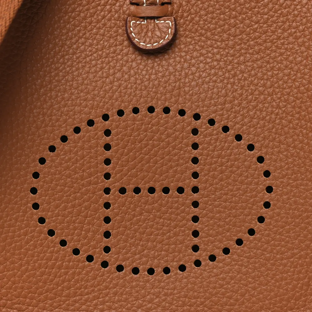 Hermès Brown Taurillon Clemence Leather Evelyne TPM Gold Hardware High-end reps - Image 8