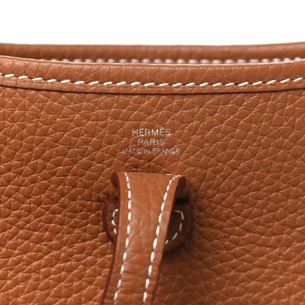 Hermès Brown Taurillon Clemence Leather Evelyne TPM Gold Hardware High-end reps - Image 2