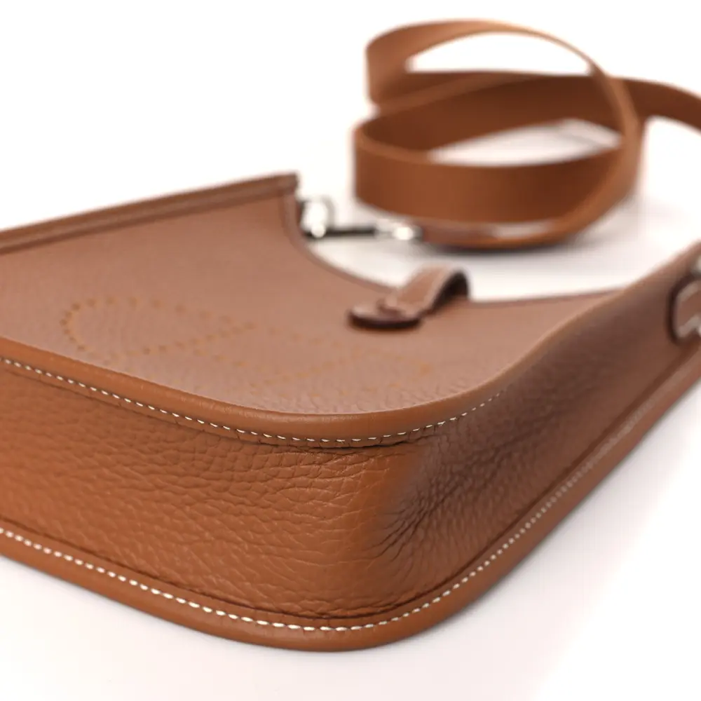 Hermès Brown Taurillon Clemence Leather Evelyne TPM Gold Hardware High-end reps - Image 5