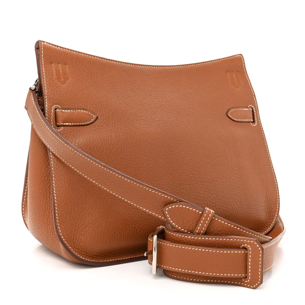 Hermès Brown Taurillon Clemence Leather Jypsiere 28 Palladium Silver Hardware Reps - Image 3