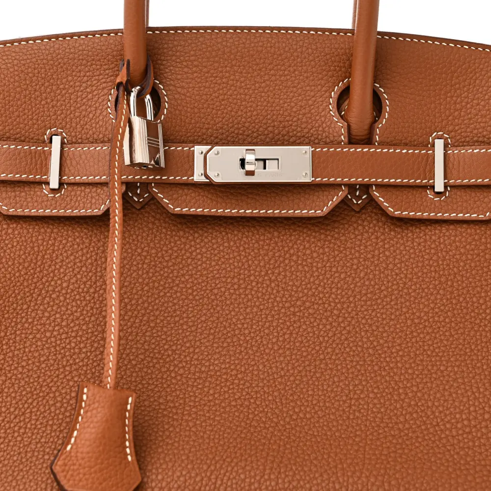 Hermès Brown Togo Leather Birkin 30 Palladium Silver Hardware High-end reps - Image 9