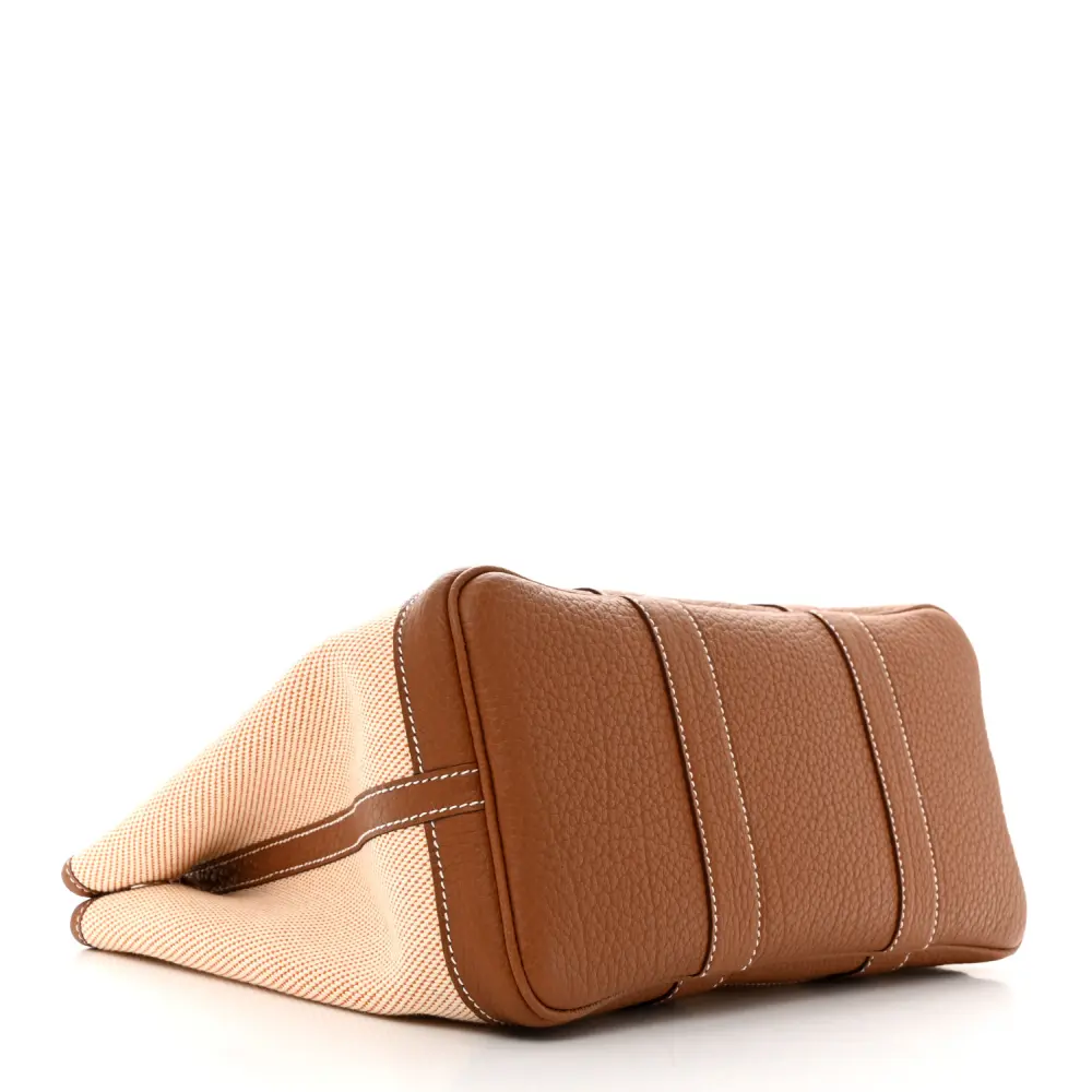 Hermès Brown Toile & Negonda Leather Garden Party 30 TPM High-end reps - Image 6