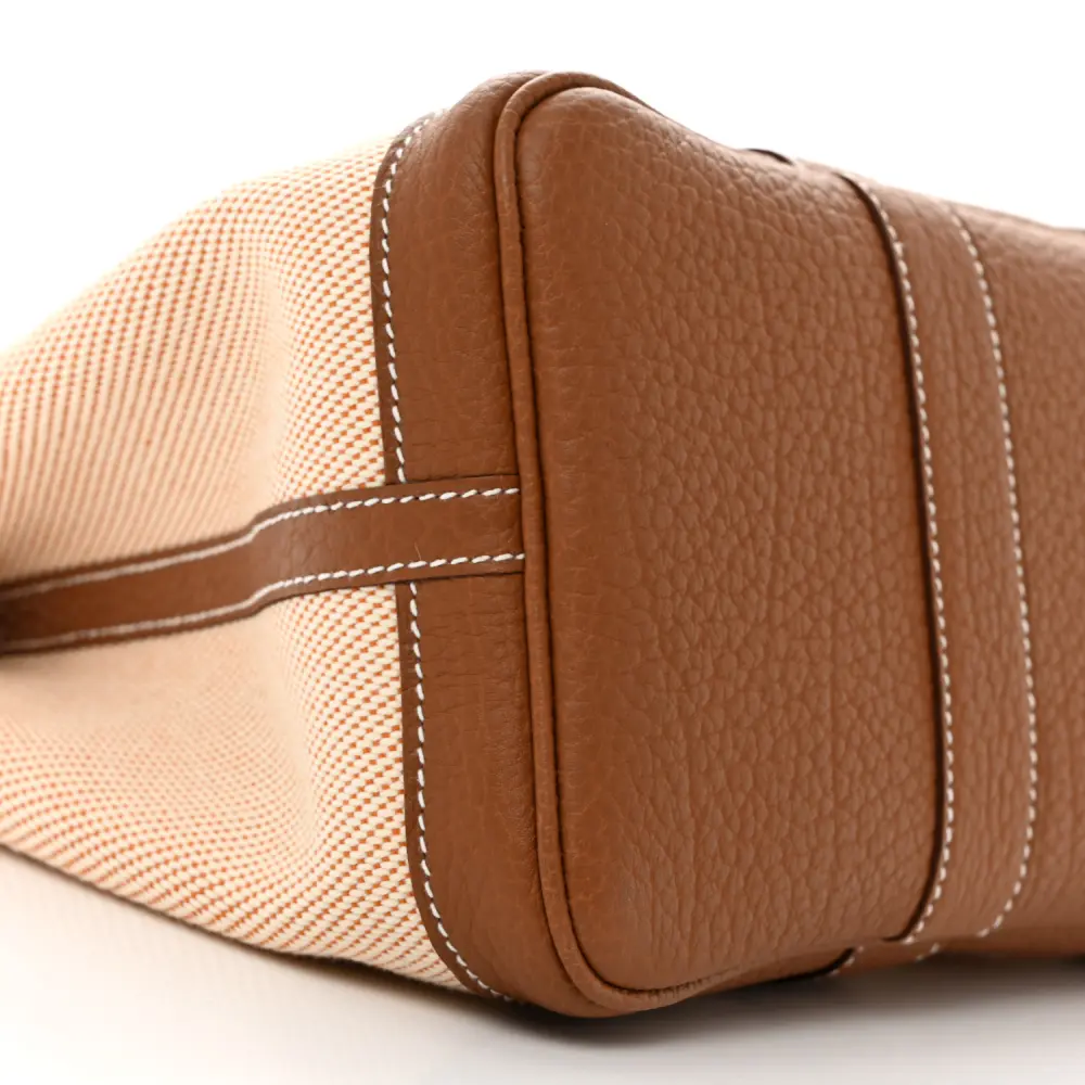Hermès Brown Toile & Negonda Leather Garden Party 30 TPM High-end reps - Image 4