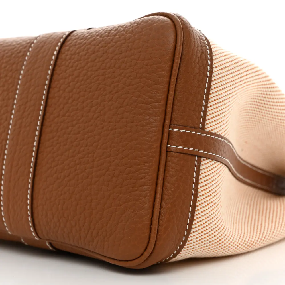 Hermès Brown Toile & Negonda Leather Garden Party 30 TPM High-end reps - Image 5