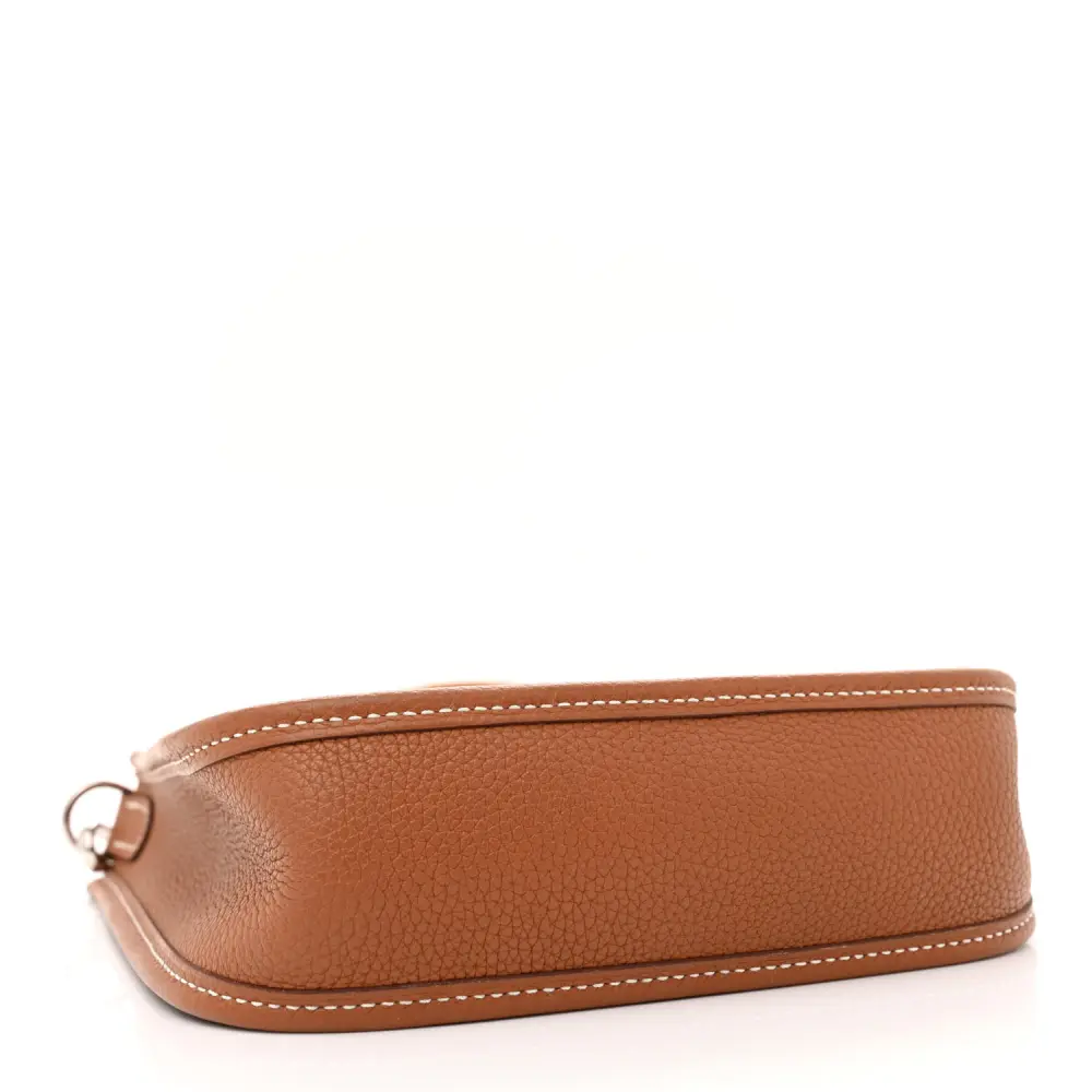 Hermès Brown/White Taurillon Maurice Leather Amazone Evelyne TPM Palladium Hardware Superfake - Image 6