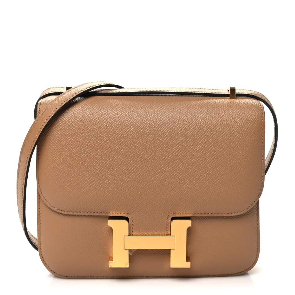 Hermès Chai Epsom Leather Constance 18 Gold Hardware Front replica handbag