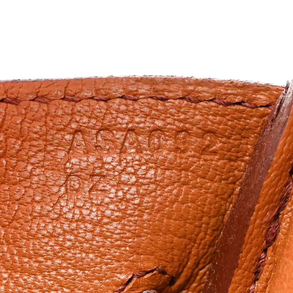 Hermès Cognac Ostrich Leather Birkin 30 Palladium Hardware Replicas - Image 8