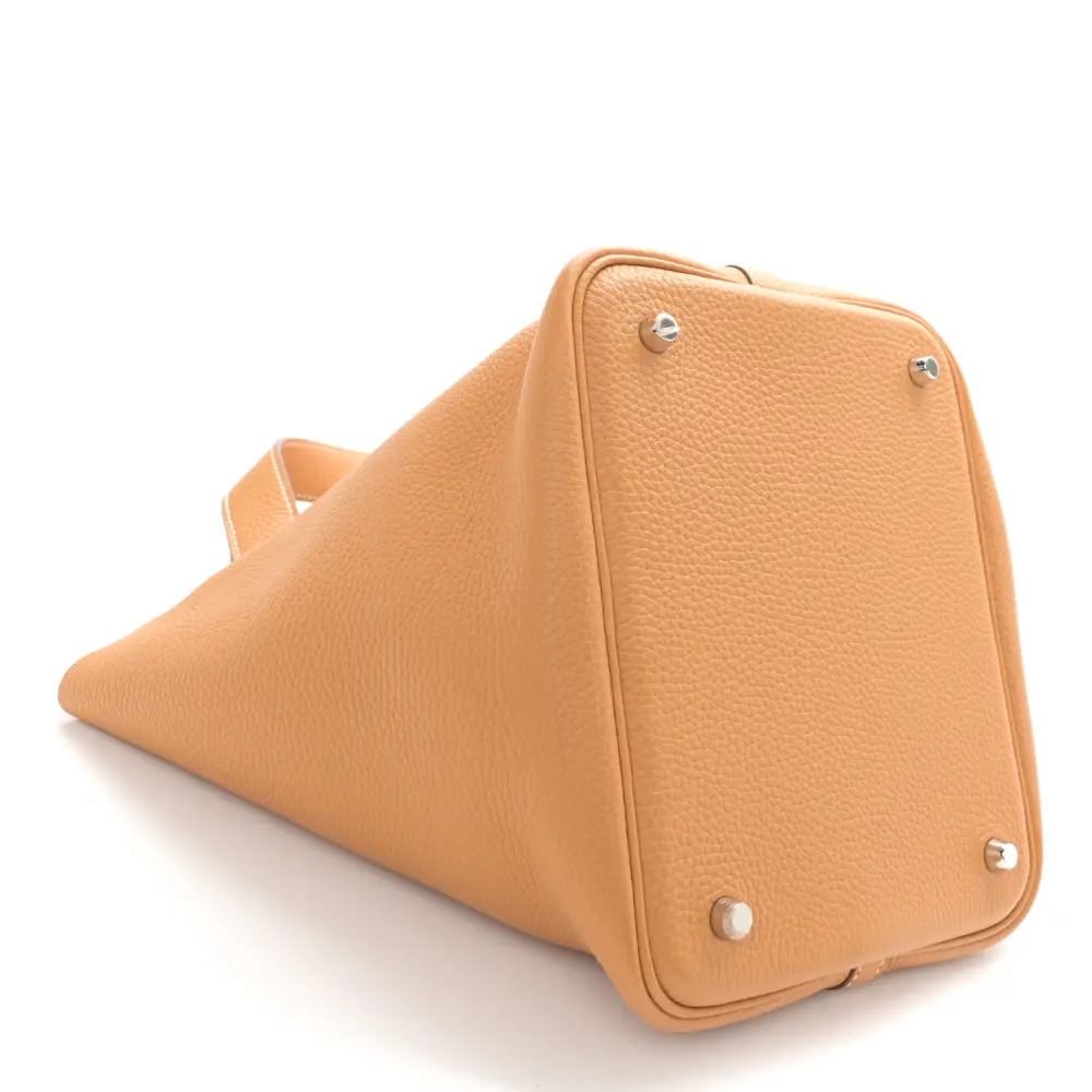 Hermès Natural/Sable Taurillon Clemence Leather Picotin Lock 18 PM Palladium Hardware Reps - Image 6