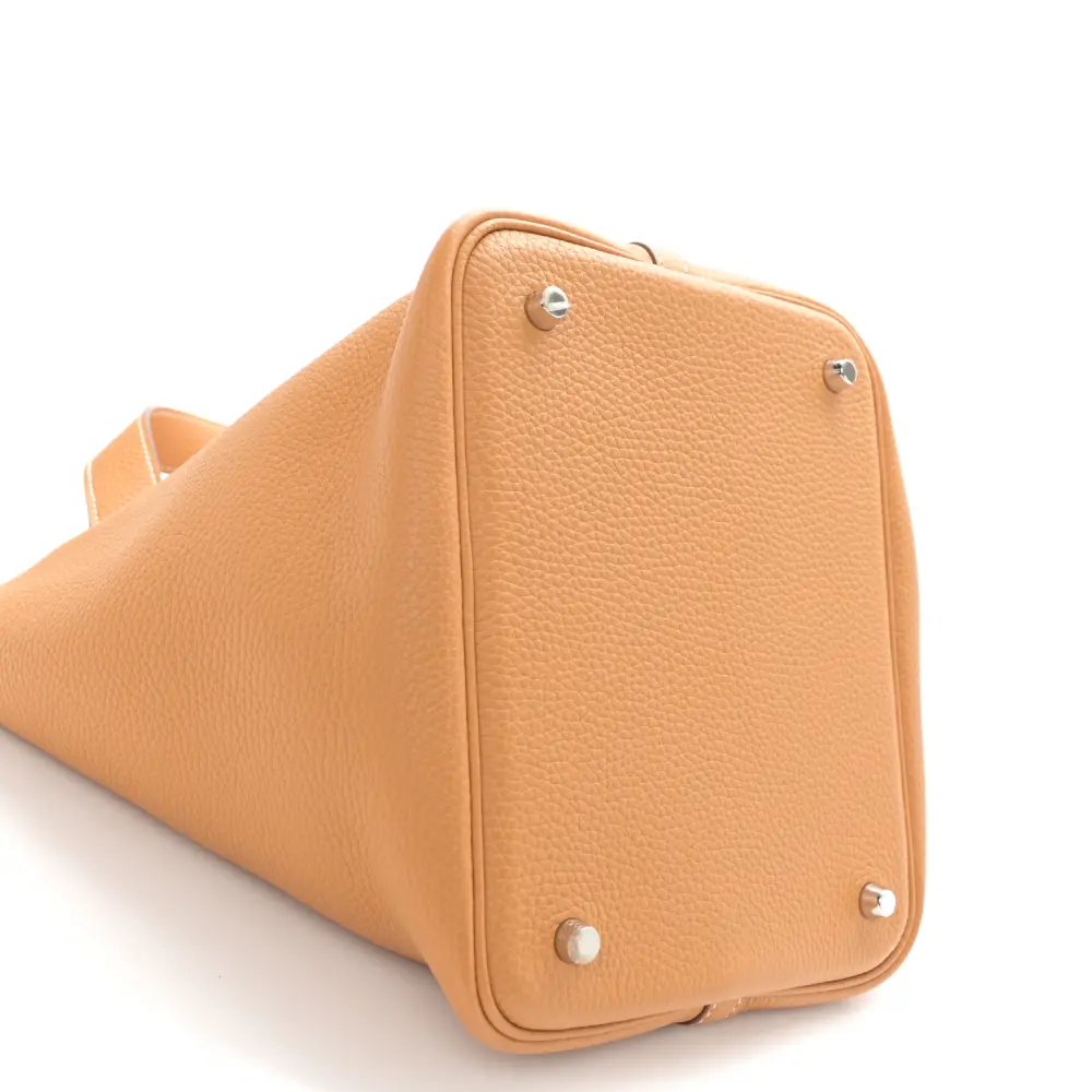 Hermès Natural/Sable Taurillon Clemence Leather Picotin Lock 18 PM Palladium Hardware Reps - Image 4