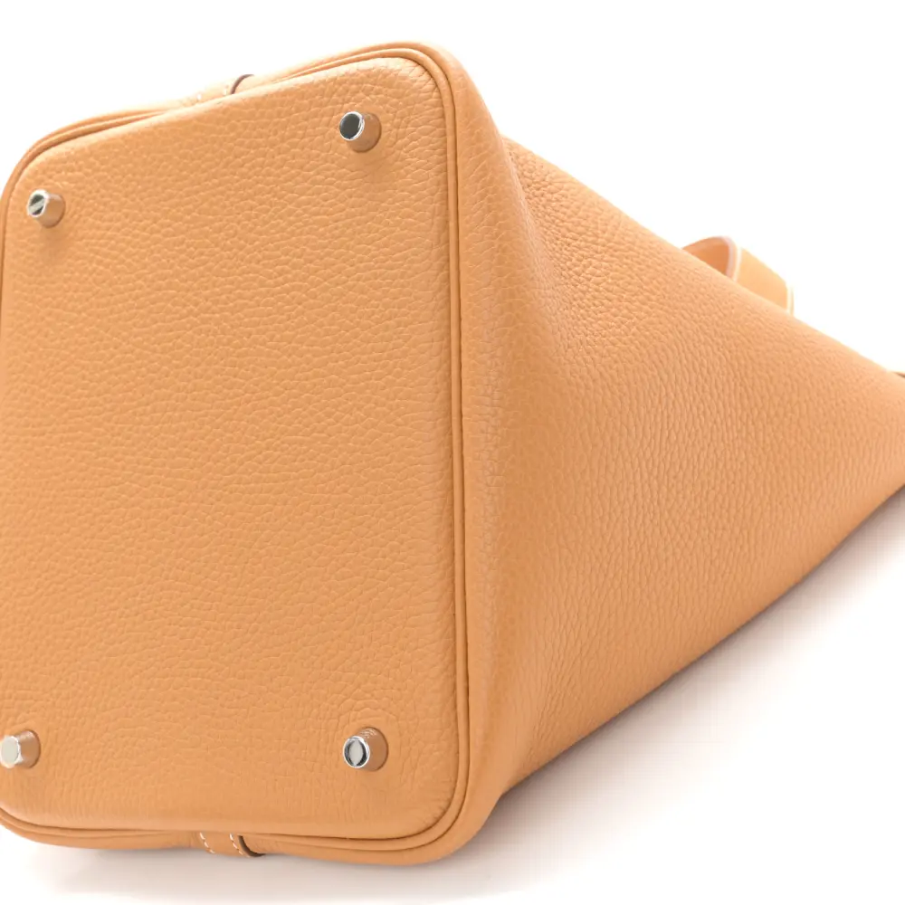 Hermès Natural/Sable Taurillon Clemence Leather Picotin Lock 18 PM Palladium Hardware Reps - Image 5
