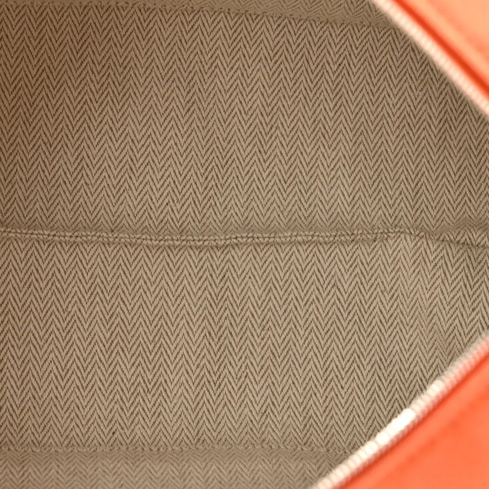 Hermès Orange/Burgundy Canvas Small Bride-à-Brac Pouch Rep - Image 7