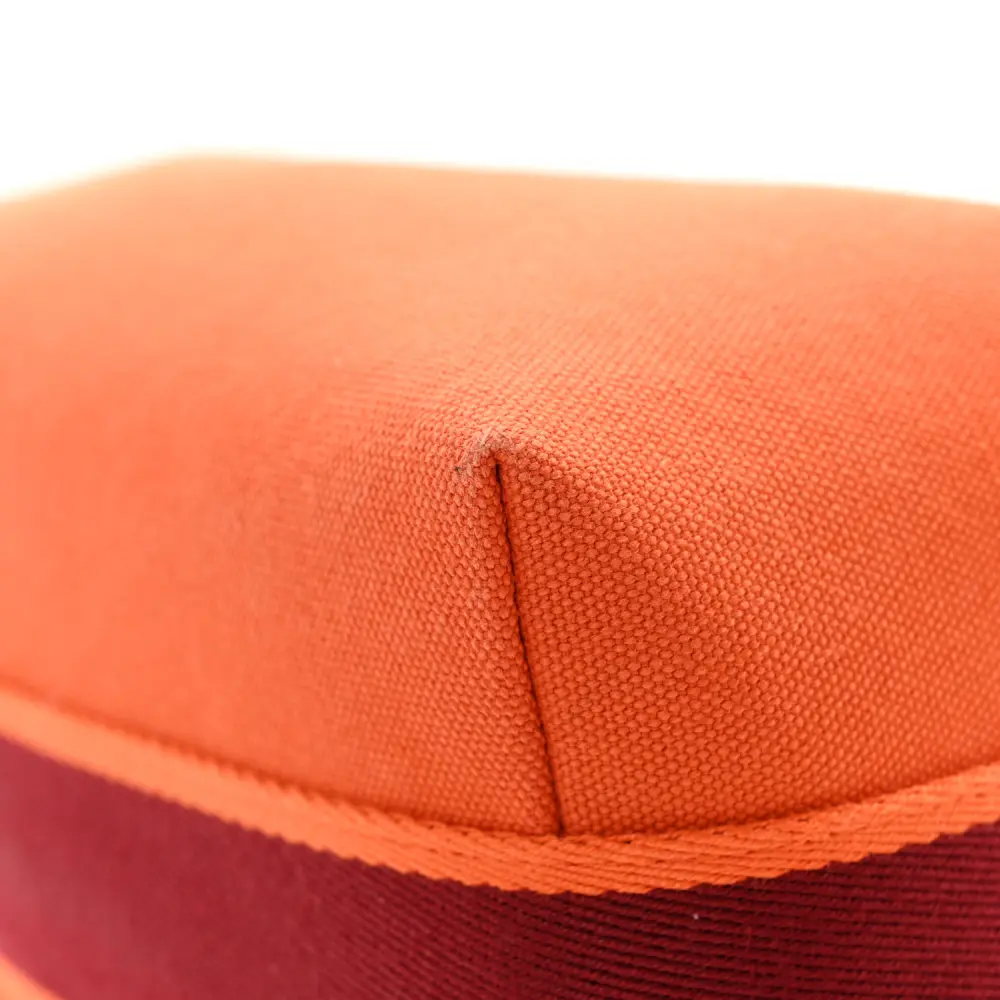 Hermès Orange/Burgundy Canvas Small Bride-à-Brac Pouch Rep - Image 5