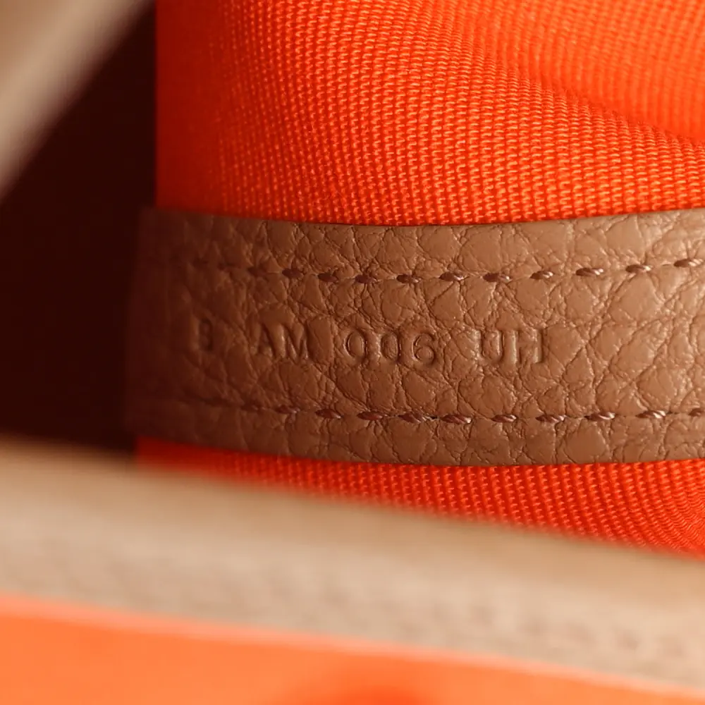 Hermès Orange/Chai Toile Militaire Canvas & Vache Country Leather Garden Party 36 MM Superfake - Image 8