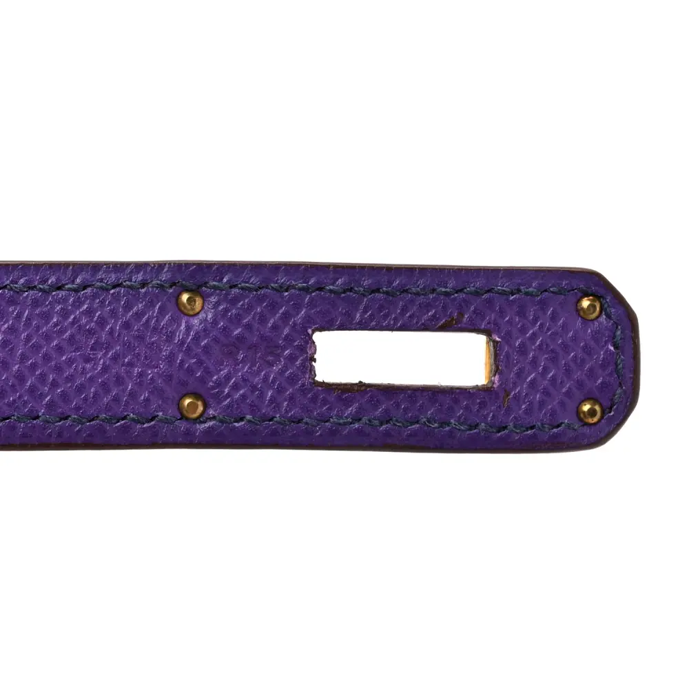 Hermès Tri Color HSS Kelly Sellier 28 Rose Tyreïn / Rouge Casaque / Orange Crocus Epsom Leather Horseshoe Gold Hardware Replica - Image 8