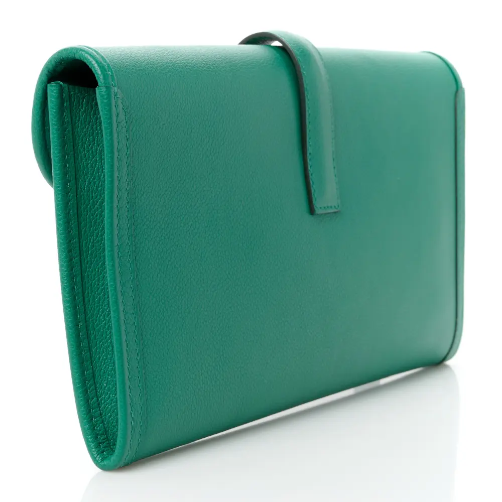 Hermès Vert Vertigo Evercolor Leather Jige Elan 29 Clutch Replica - Image 3