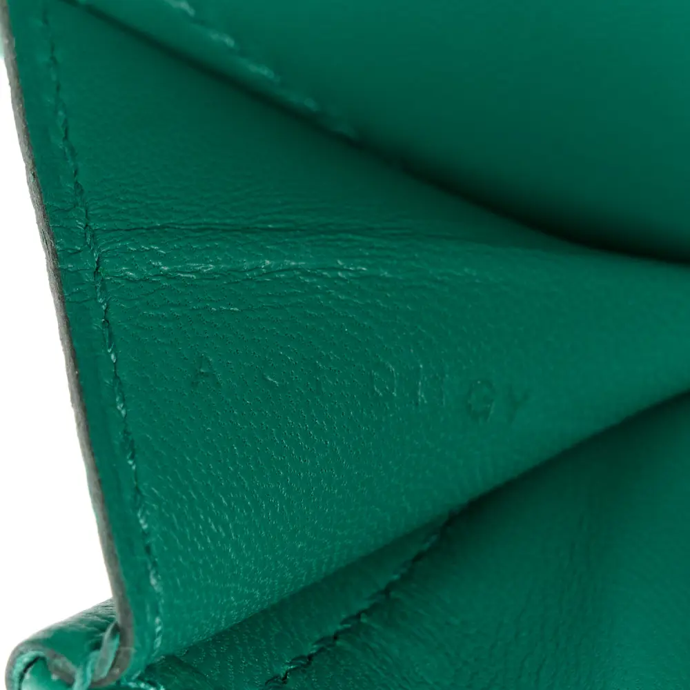 Hermès Vert Vertigo Evercolor Leather Jige Elan 29 Clutch Replica - Image 8