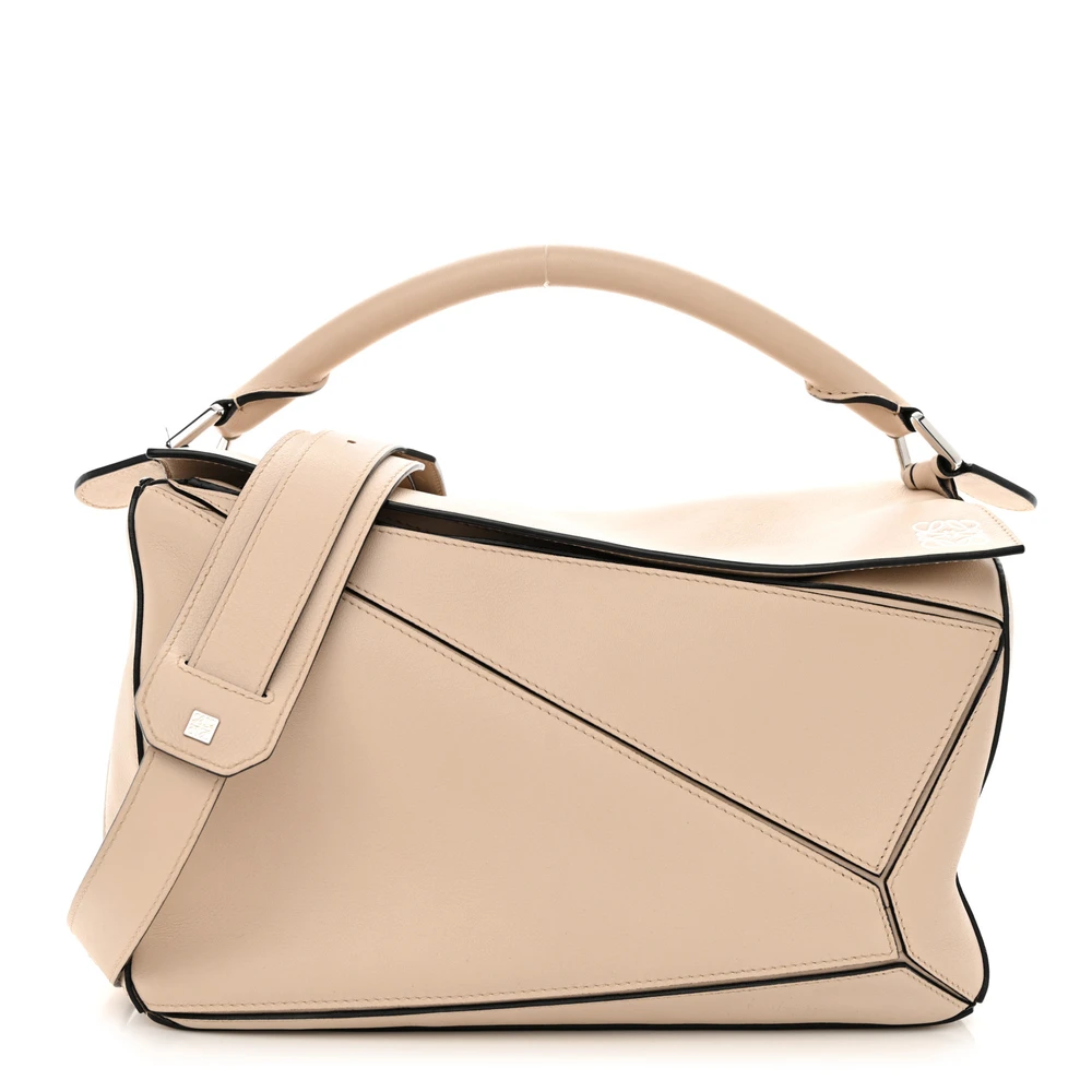 Loewe Ash Calfskin Leather Medium Puzzle Bag Front replica handbags