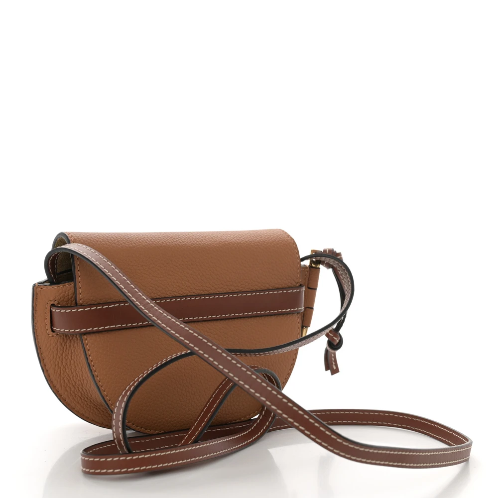 Mirror Quality Loewe Mini Gate Replica in Caramel Pecan Calfskin - Image 3
