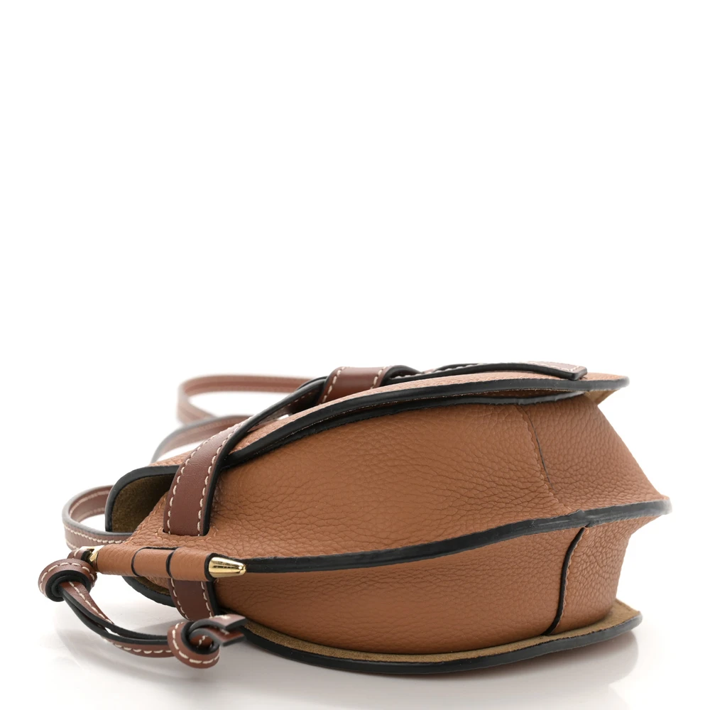 Mirror Quality Loewe Mini Gate Replica in Caramel Pecan Calfskin - Image 6