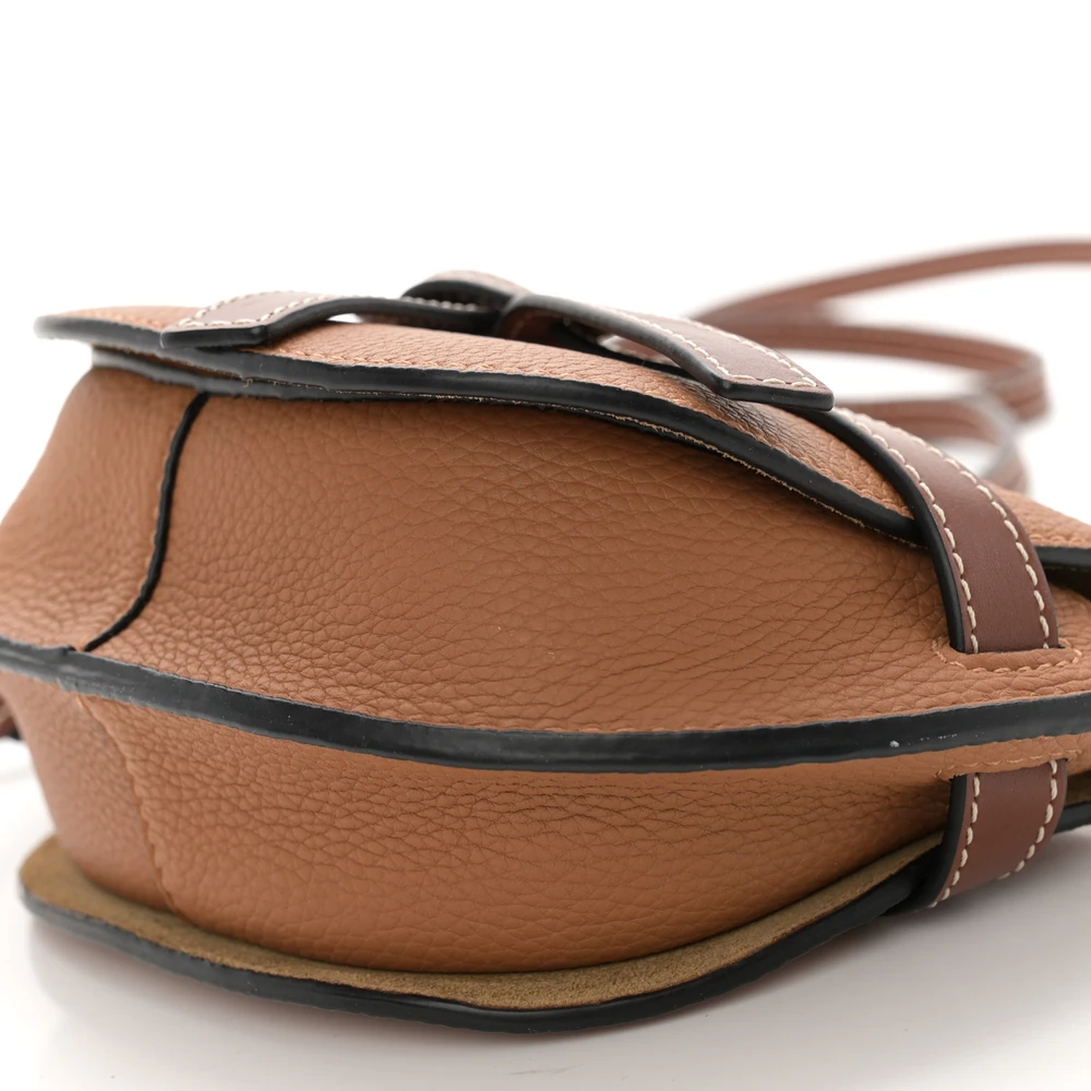 Mirror Quality Loewe Mini Gate Replica in Caramel Pecan Calfskin - Image 4
