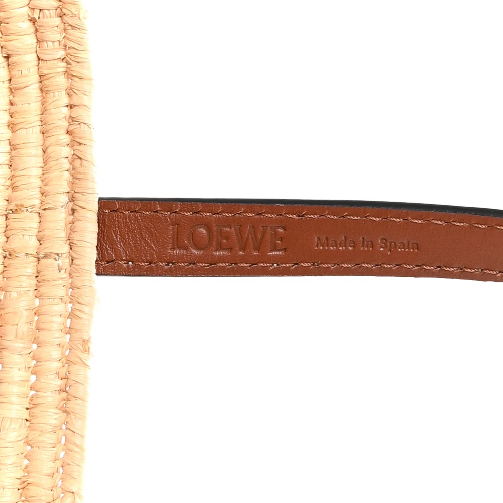 Superfake Loewe Raffia & Calfskin Tote Bag with Mirror Quality - Image 2