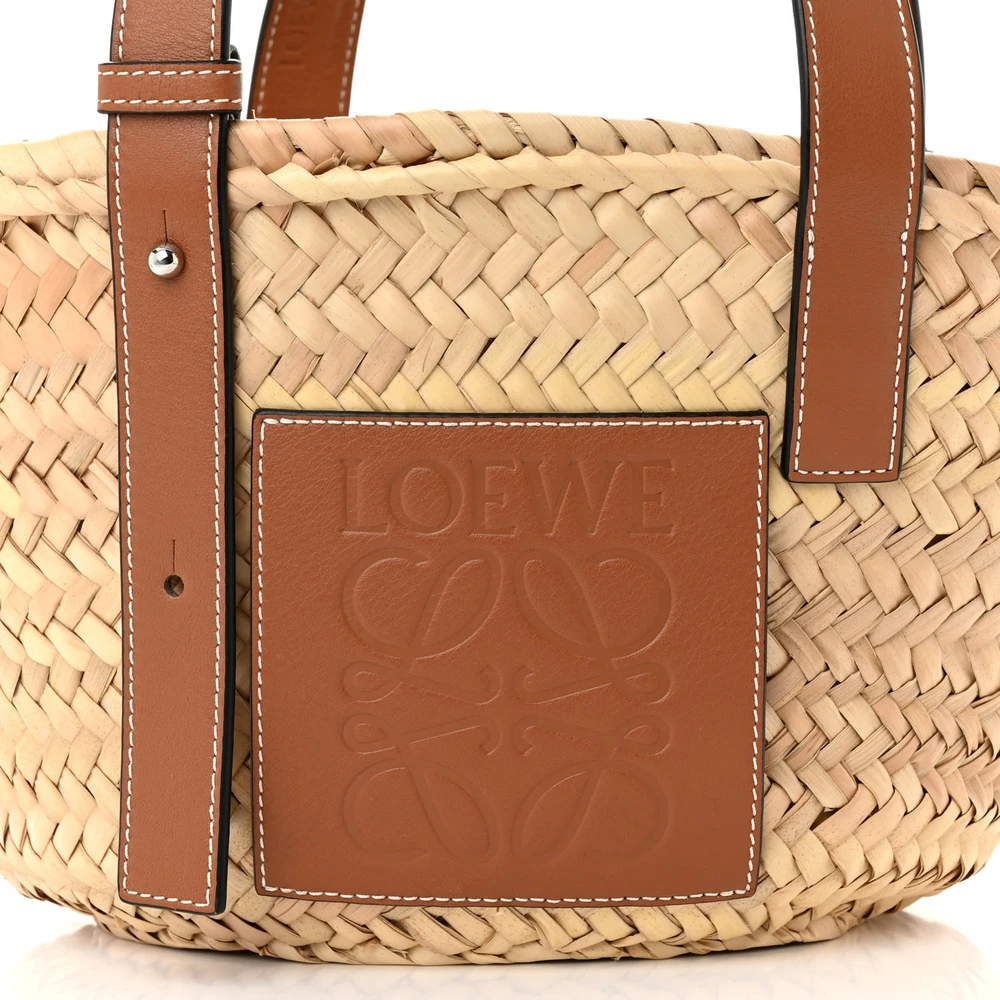 Mirror Quality Loewe Basket Tote Replica in Raffia & Calfskin - Image 8