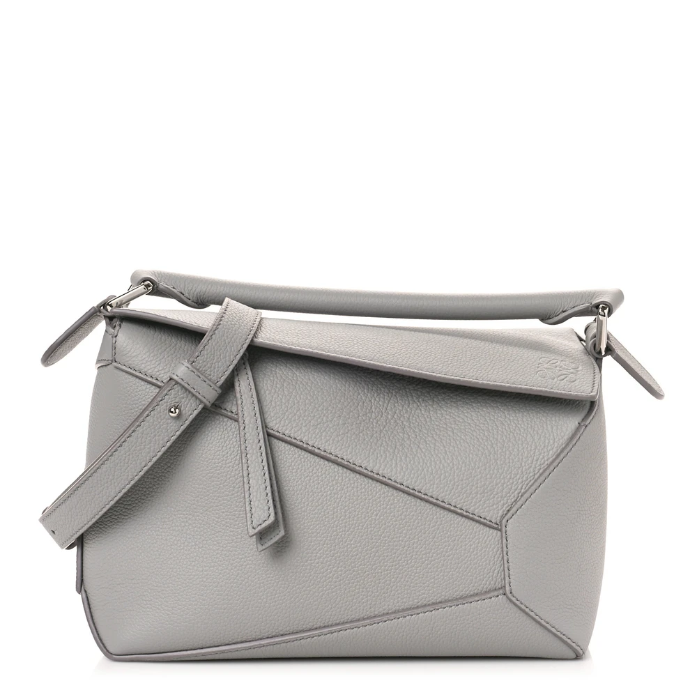 Mirror Quality Replica Loewe Pearl Grey Small Puzzle Bag