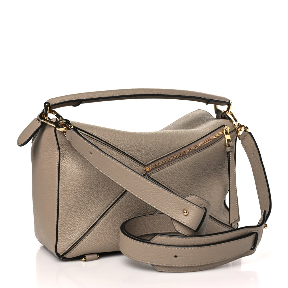 Mirror Quality Replica Loewe Puzzle Bag in Sand Calfskin - Image 3