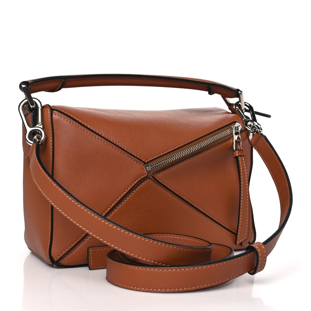 Mirror Quality Replica of Loewe Small Puzzle Bag in Tan Leather - Image 3