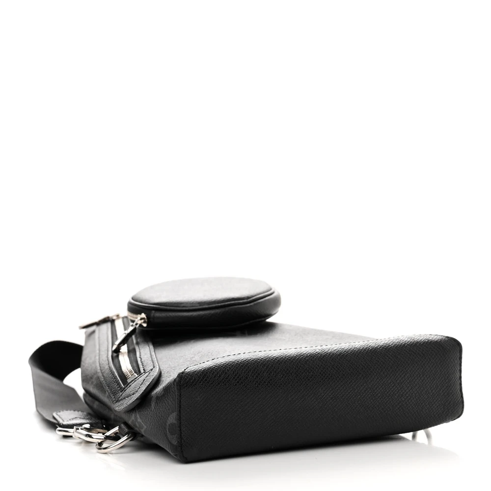 Mirror Quality Replica Louis Vuitton Duo Slingbag MM – Black Taigarama - Image 6