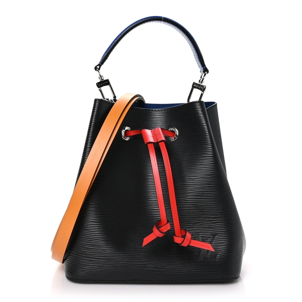 Louis Vuitton BlackSafran Epi Leather NeoNoe BB Silver Hardware Front replica handbags
