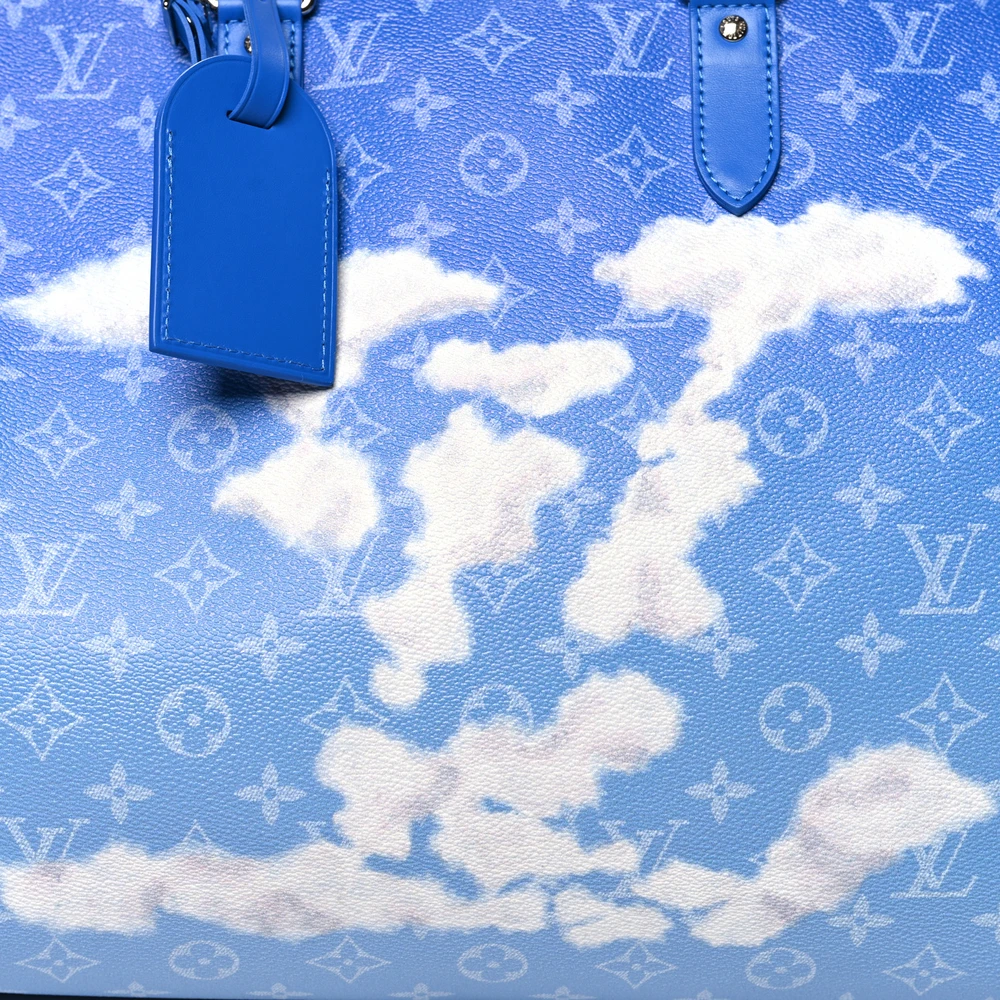 Mirror Quality Louis Vuitton Blue Keepall 50 Replica Handbag - Image 8