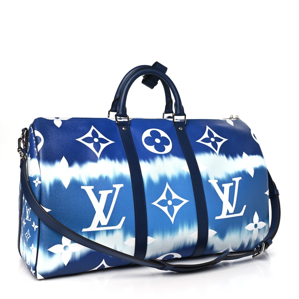Superfake Louis Vuitton Handbags – Blue Monogram Escale Keepall - Image 3
