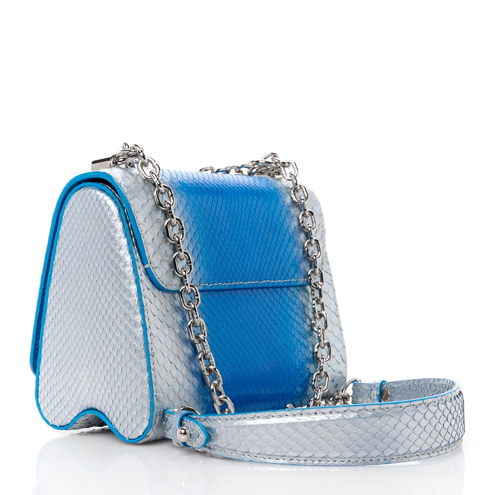Louis Vuitton Replica Twist Bag PM – Blue Silver Monogram Design - Image 3